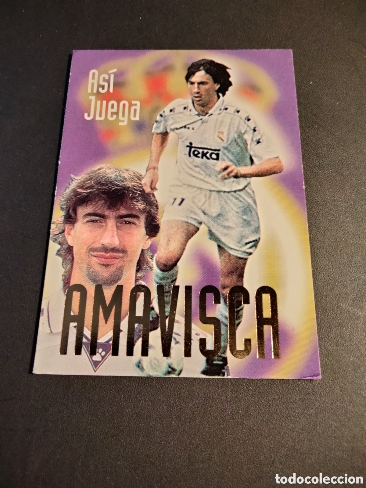 Coleccionismo Cromos antiguos: AMAVISCA # 47 ASI JUEGA REAL MADRID COLECCI&Oacute;N 1996/97 PANINI