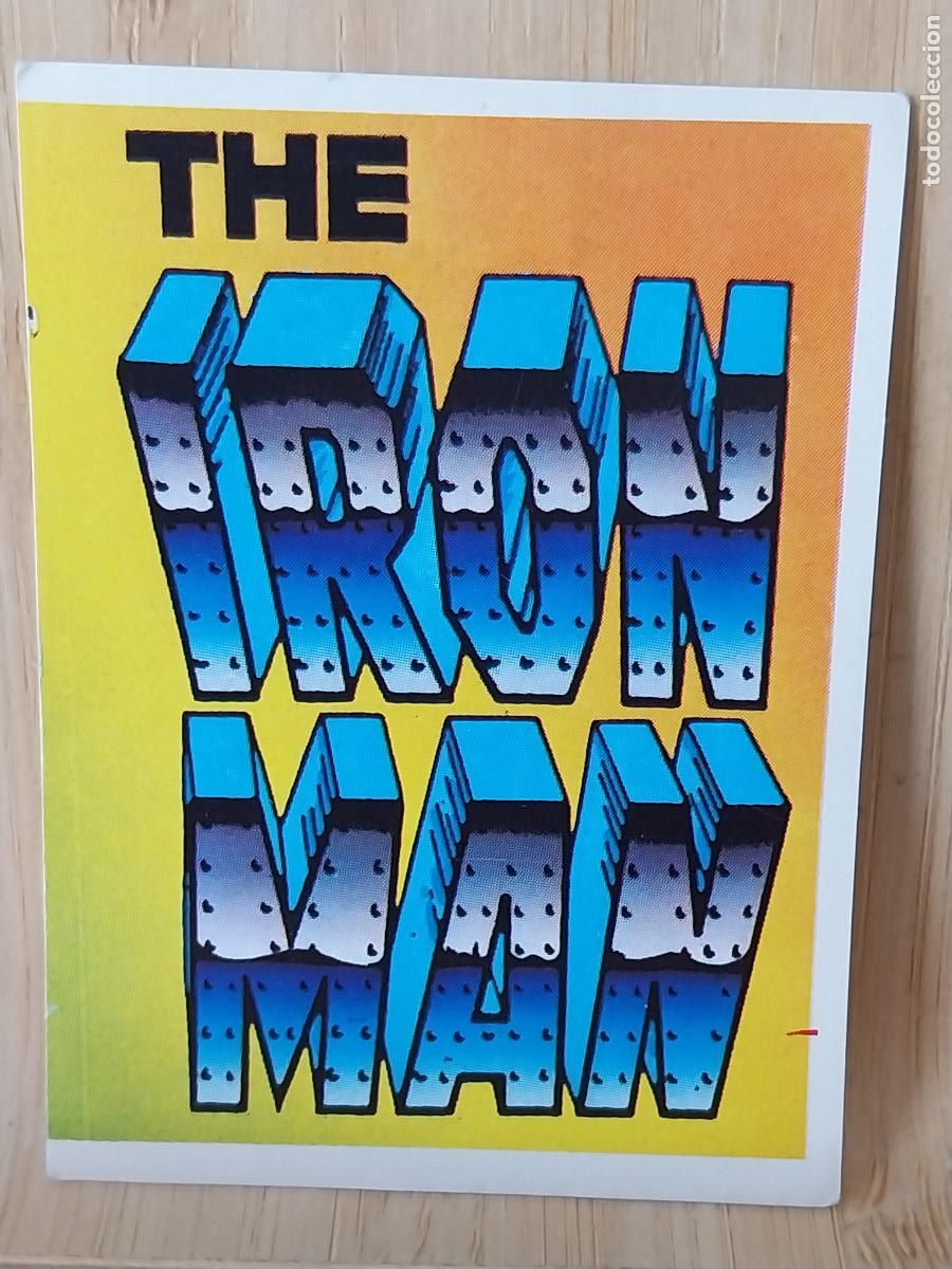 Coleccionismo Cromos antiguos: IRON MAN SUPER HEROES MARVEL FESTIVAL 1988 ED ESTE CROMO 14 ADHESIVO SIN PEGAR NUNCA