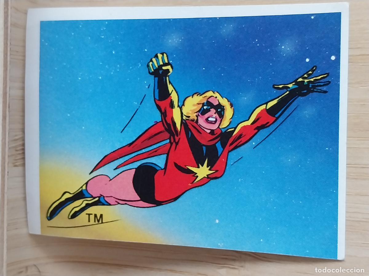 Coleccionismo Cromos antiguos: MISS MARVEL SUPER HEROES MARVEL FESTIVAL 1988 ED ESTE CROMO 91 ADHESIVO SIN PEGAR NUNCA