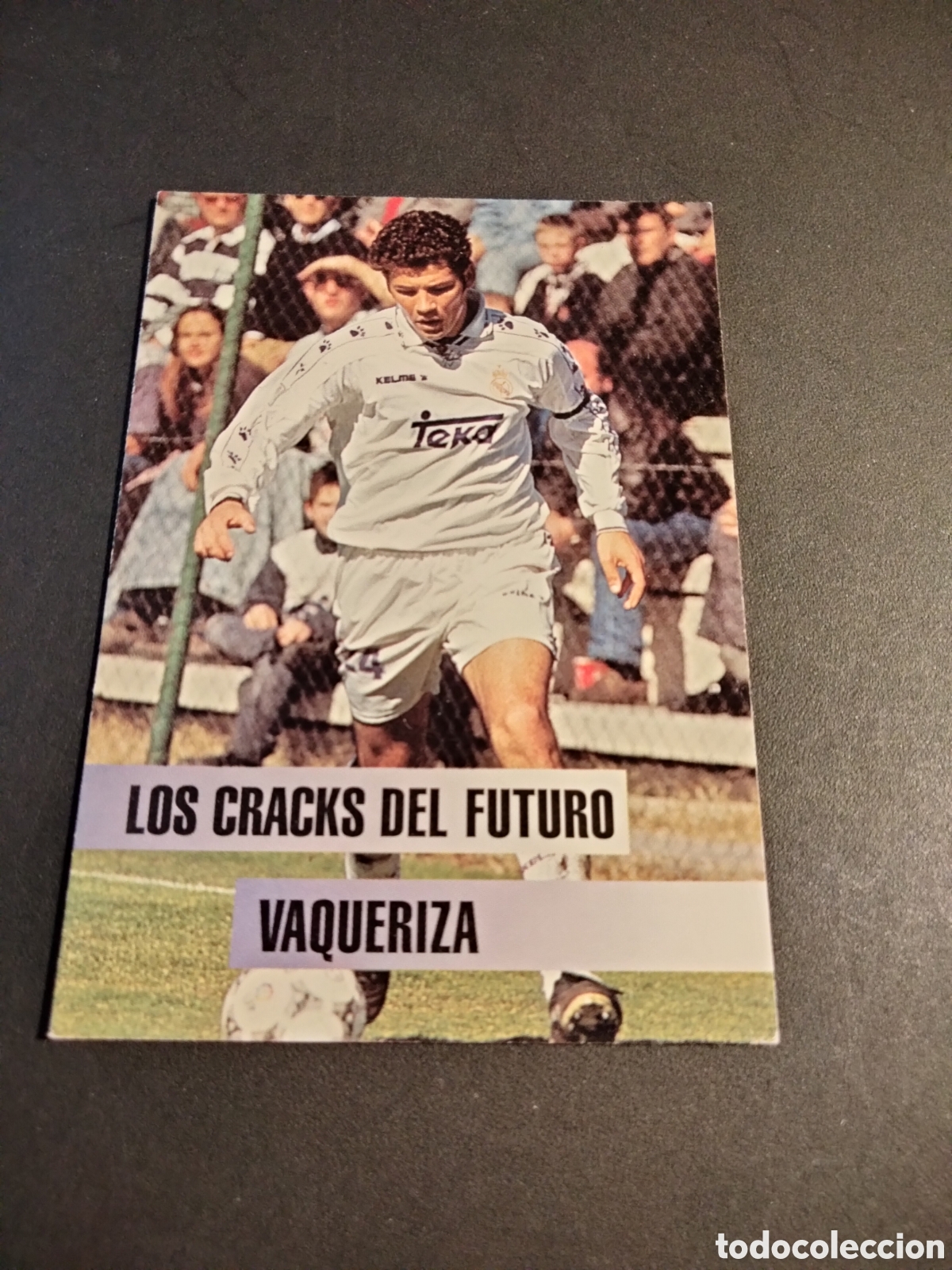 Coleccionismo Cromos antiguos: VAQUERIZA # 112 REAL MADRID COLECCI&Oacute;N 1996/97 LOS CRACKS DEL FUTURO PANINI