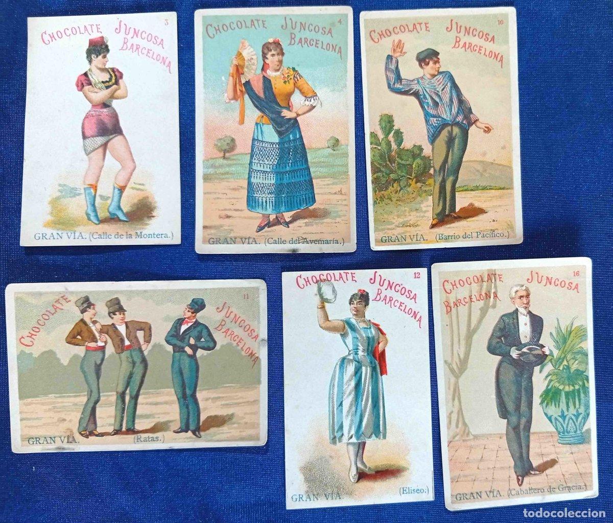 Coleccionismo Cromos antiguos: LOTE DE CROMOS. CROMOS SUELTOS: 10,00 &euro;. GRAN V&Iacute;A. CHOCOLATE JUNCOSA. BARCELONA.