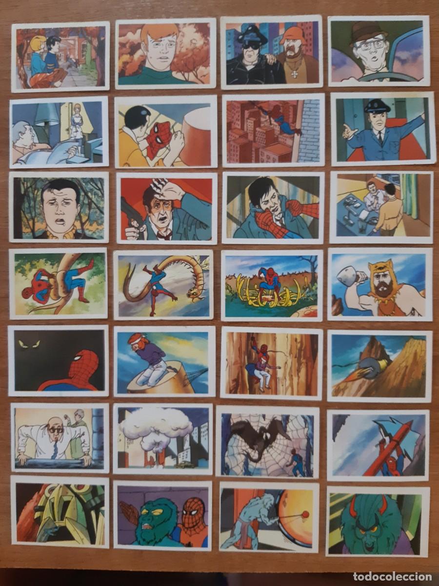 Coleccionismo Cromos antiguos: LOTE 40 CROMOS DIFERENTES SPIDER-MAN SPIDERMAN ED. FHER MARVEL 1981. NUNCA PEGADOS, SIN PEGAR