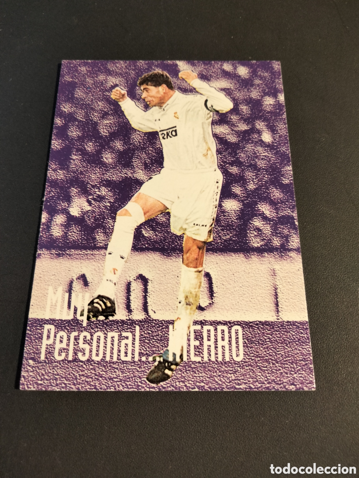 Coleccionismo Cromos antiguos: HIERRO # 86 MUY PERSONAL REAL MADRID COLECCI&Oacute;N 1996/97 PANINI