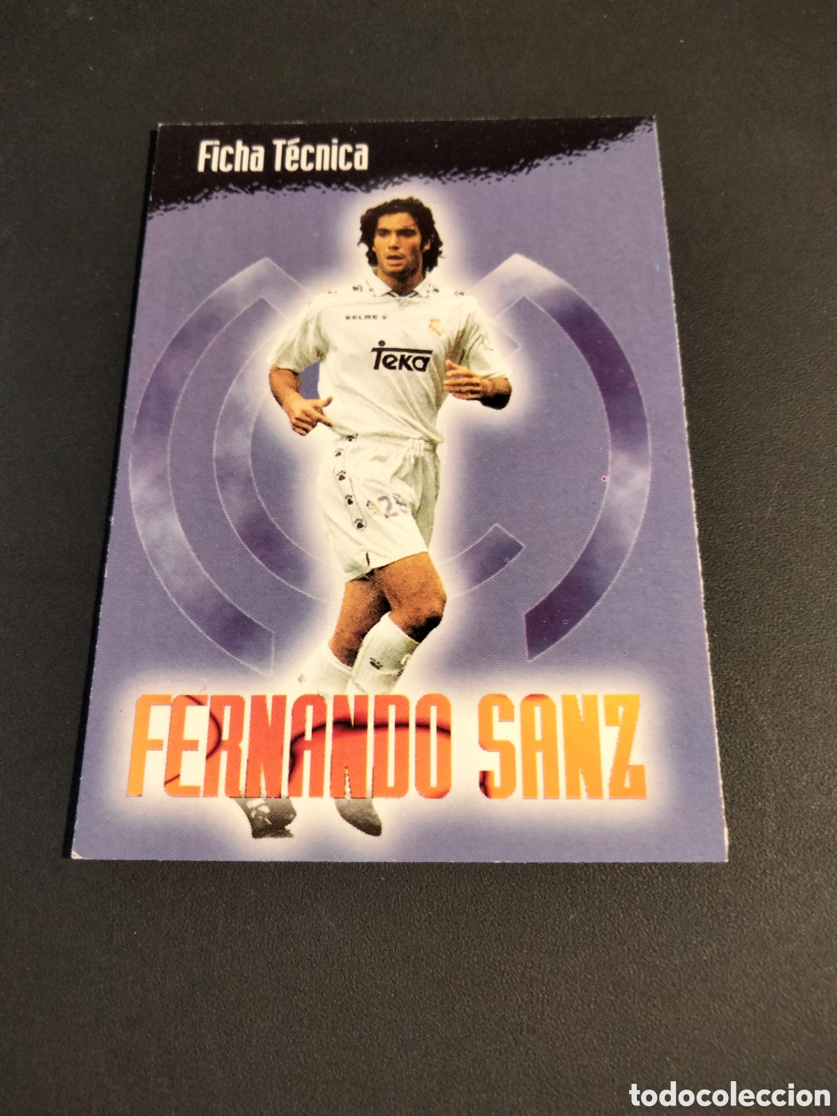 Coleccionismo Cromos antiguos: FERNANDO SANZ # 28 FICHA T&Eacute;CNICA REAL MADRID COLECCI&Oacute;N 1996/97 PANINI