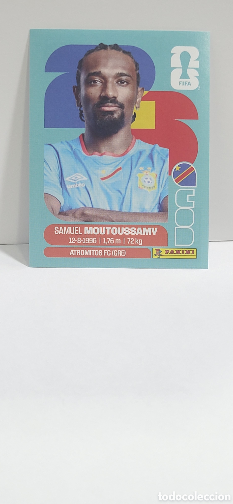 Collectable Antique Stickers: MOUTOUSSAMY REPUBLICA DEMOCRATICA DEL CONGO N&ordm; 11 FIFA WORLD CUP 2026 PANINI MUNDIAL FIFA WORLD CUP