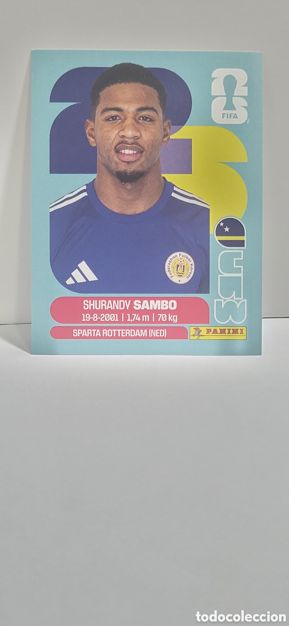 Collectionnisme Cartes &agrave; collectionner anciennes: SAMBO CURA&Ccedil;AO CURASAO CURAZAO N&ordm; 8 FIFA WORLD CUP 2026 PANINI MUNDIAL FIFA WORLD CUP