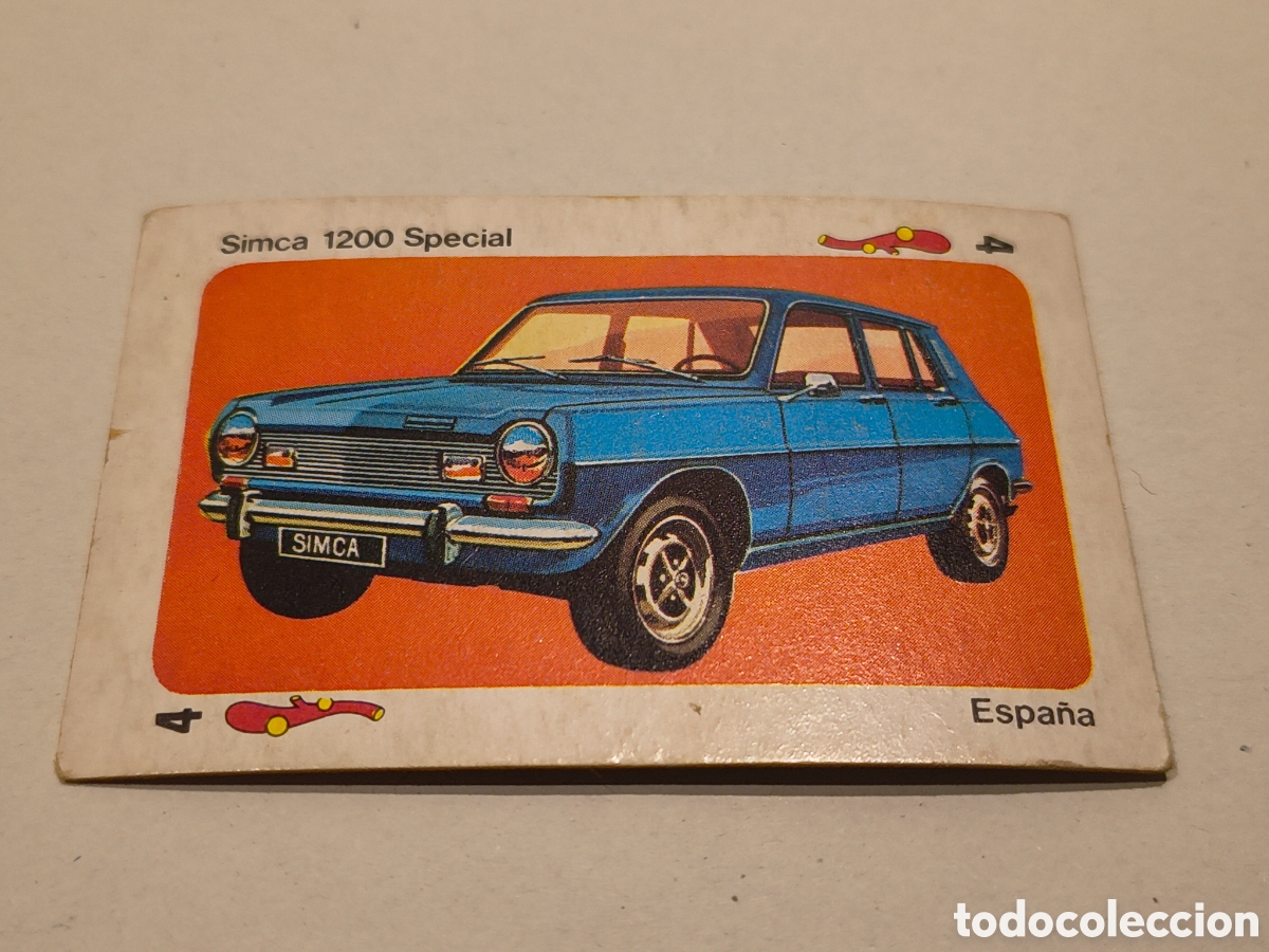Coleccionismo Cromos antiguos: TELE MOTOR EDICIONES ESTE SIMCA 1200 SPECIAL, CUATRO DE BASTOS