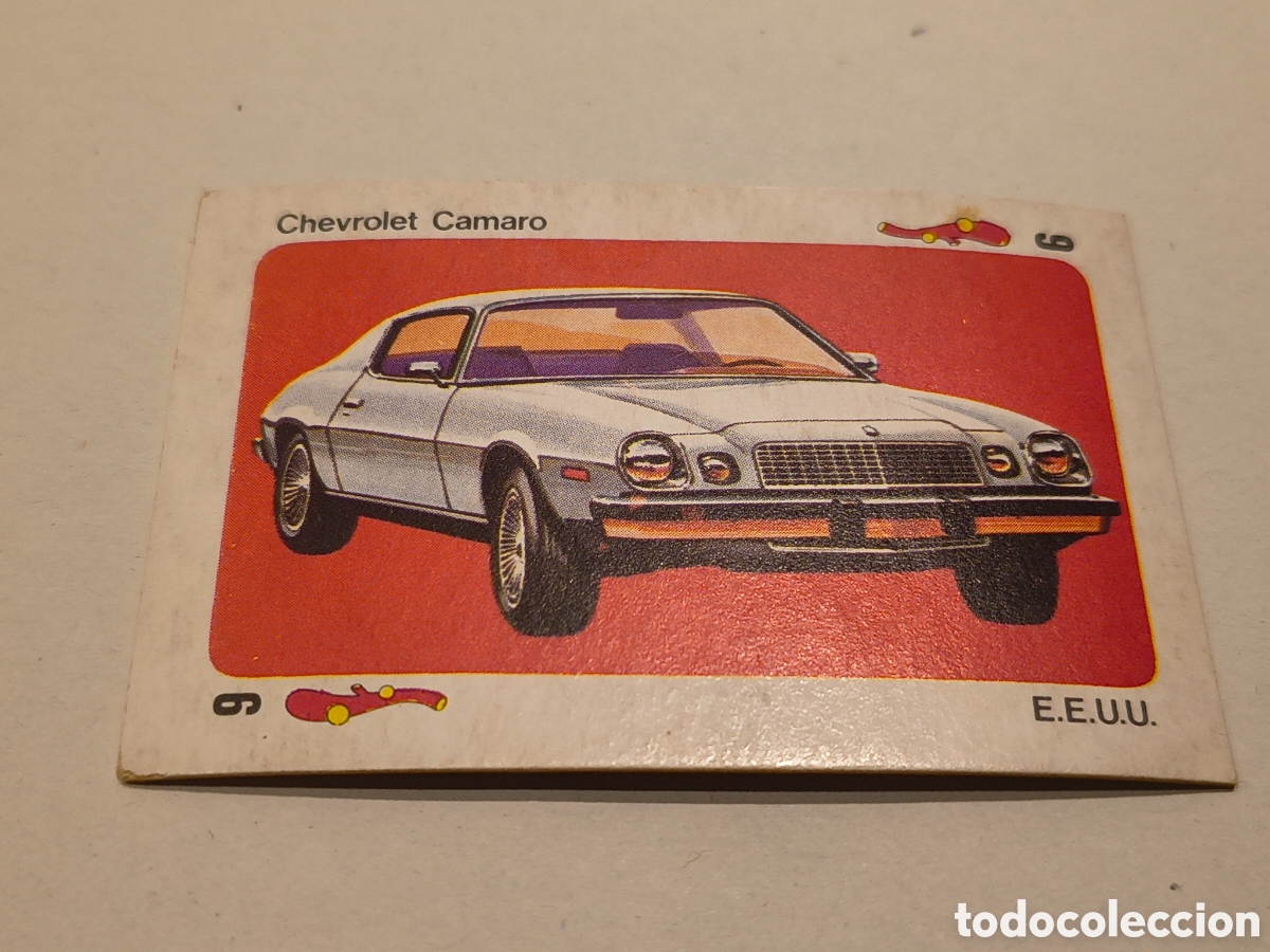 Coleccionismo Cromos antiguos: TELE MOTOR EDICIONES ESTE CHEVROLET CAMARO, NUEVE DE BASTOS
