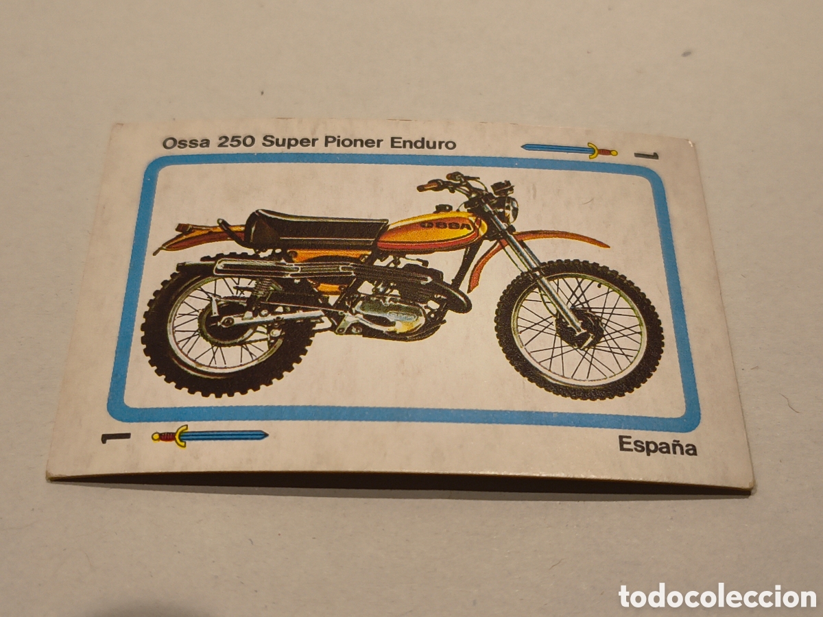 Coleccionismo Cromos antiguos: TELE MOTOR EDICIONES ESTE OSSA 250 SUPER PIONER ENDURO UNO DE ESPADAS (AS DE ESPADAS)