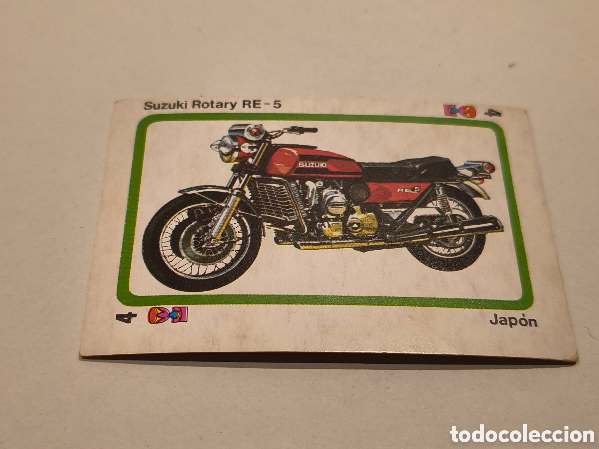 Coleccionismo Cromos antiguos: TELE MOTOR EDICIONES ESTE SUZUKI ROTARY RE-5, CUATRO DE COPAS