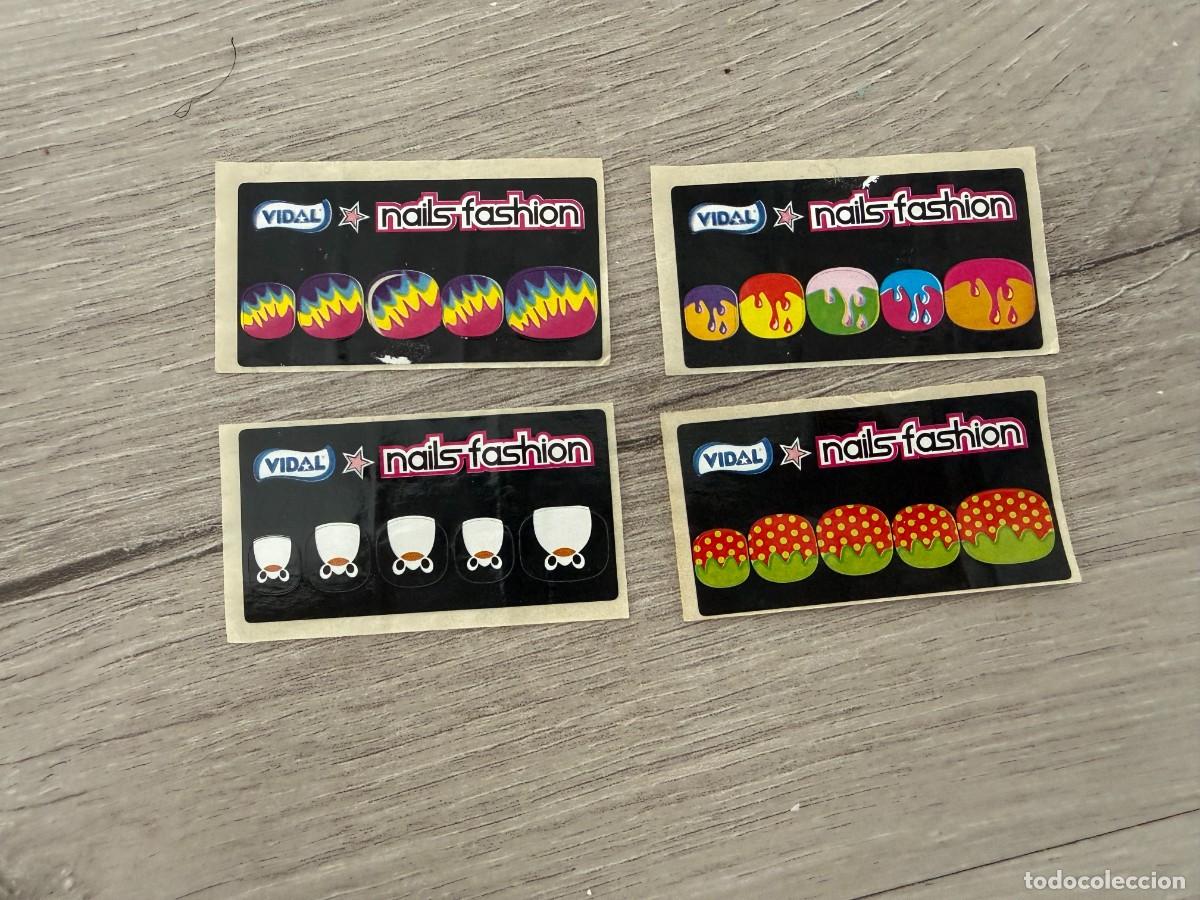 Coleccionismo Cromos antiguos: 4 cromos pegatinas Nails Fashion de chicle Vidal