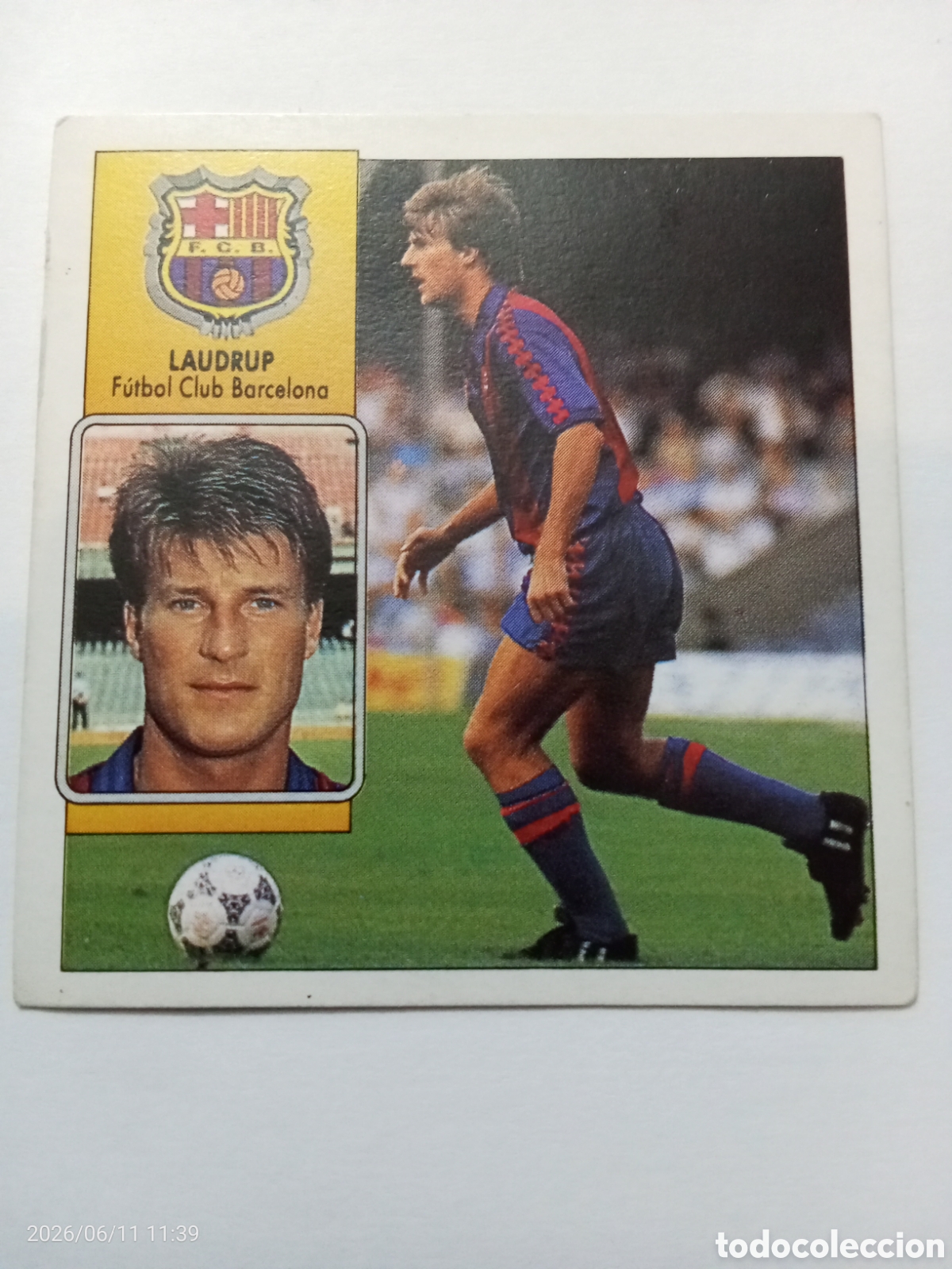 Coleccionismo cromos antiguos: Cromos f&uacute;tbol Laudrup Barcelona cart&oacute;n liga ediciones este 92-93