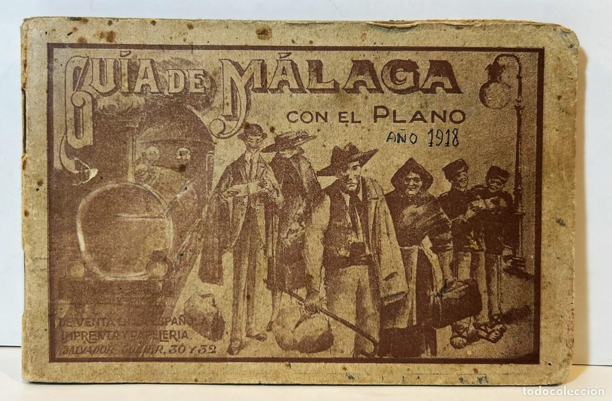 Coleccionismo Cromos antiguos: GU&Iacute;A de M&aacute;laga a&ntilde;o 1918.