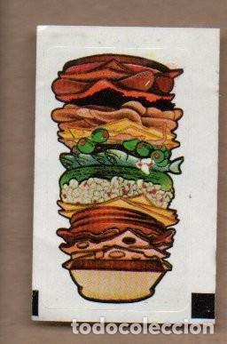 Colecionismo Cromos antigos: CROMO ADHESIVO - HAMBURGUESA GIGANTE. CHICLE, GOLOSINAS.