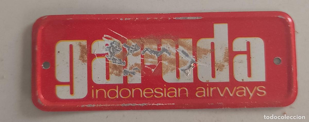 Coleccionismo Cromos antiguos: CHAPA MET&Aacute;LICA N&ordm; 41 GARUDA INDONESIAN AIRWAYS - AEROM&Eacute;XICO - BIMBO - 1970