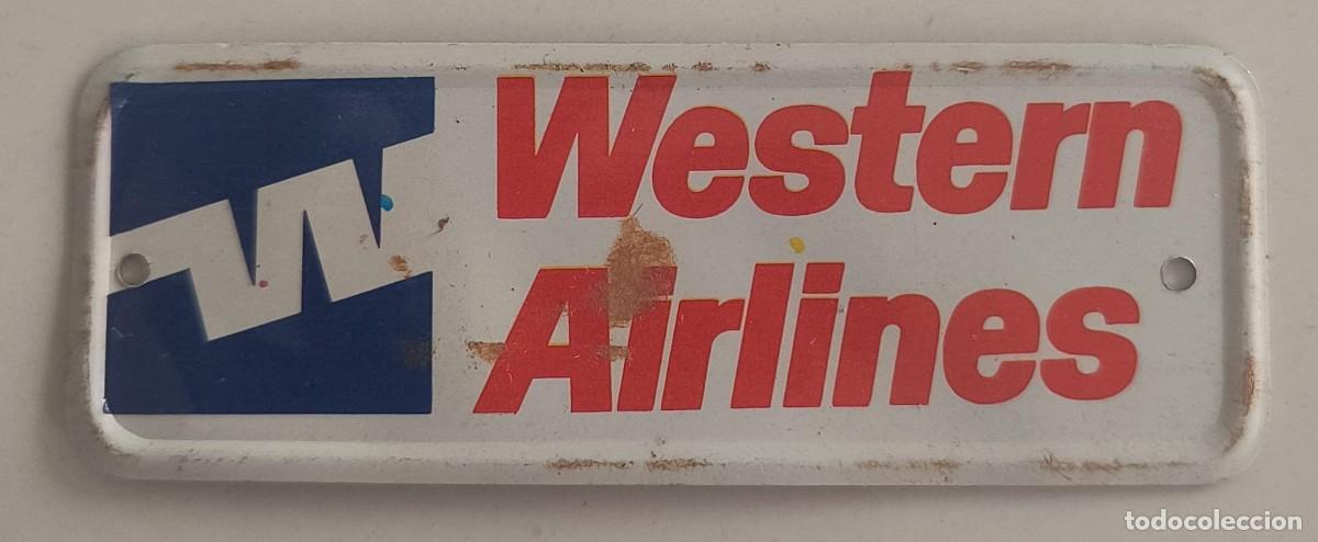 Coleccionismo Cromos antiguos: CHAPA MET&Aacute;LICA N&ordm; 26 WAL WESTERN AIRLINES - AEROM&Eacute;XICO - BIMBO - 1970