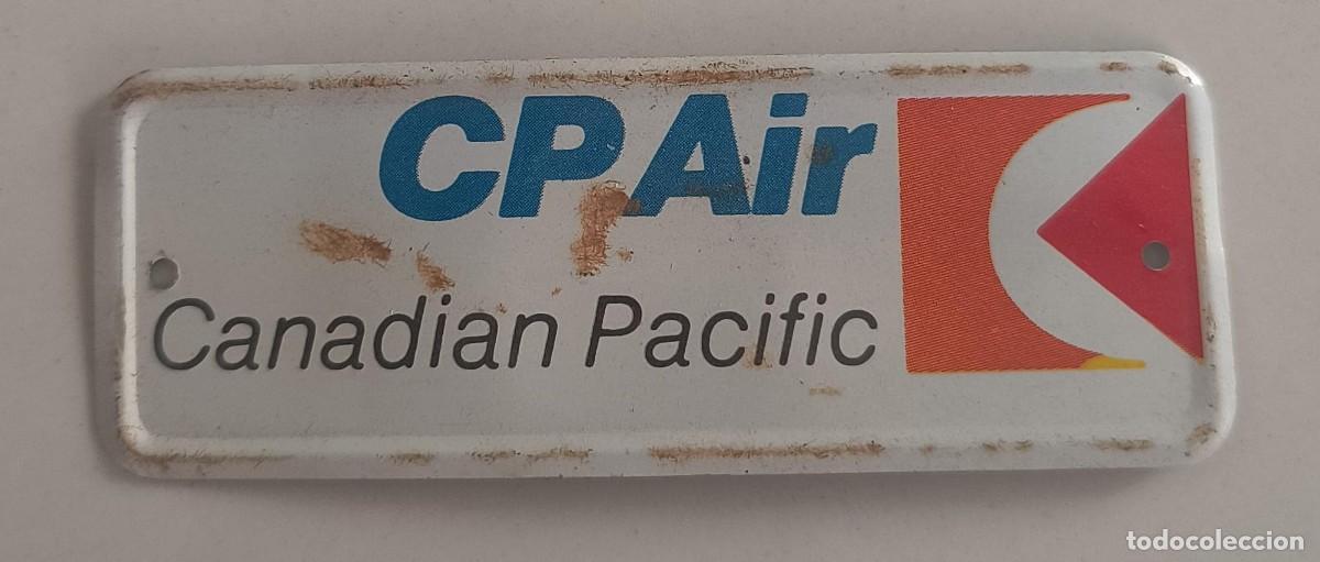 Coleccionismo Cromos antiguos: CHAPA MET&Aacute;LICA N&ordm; 23 CP AIR CANADIAN AIR PACIFIC - AEROM&Eacute;XICO - BIMBO - 1970