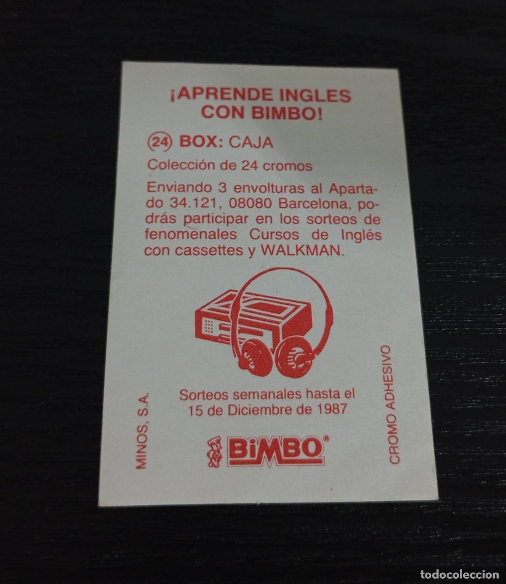 Coleccionismo cromos antiguos: -BIMBO APRENDE INGLES CON BIMBO : 24 BOX - Foto 2