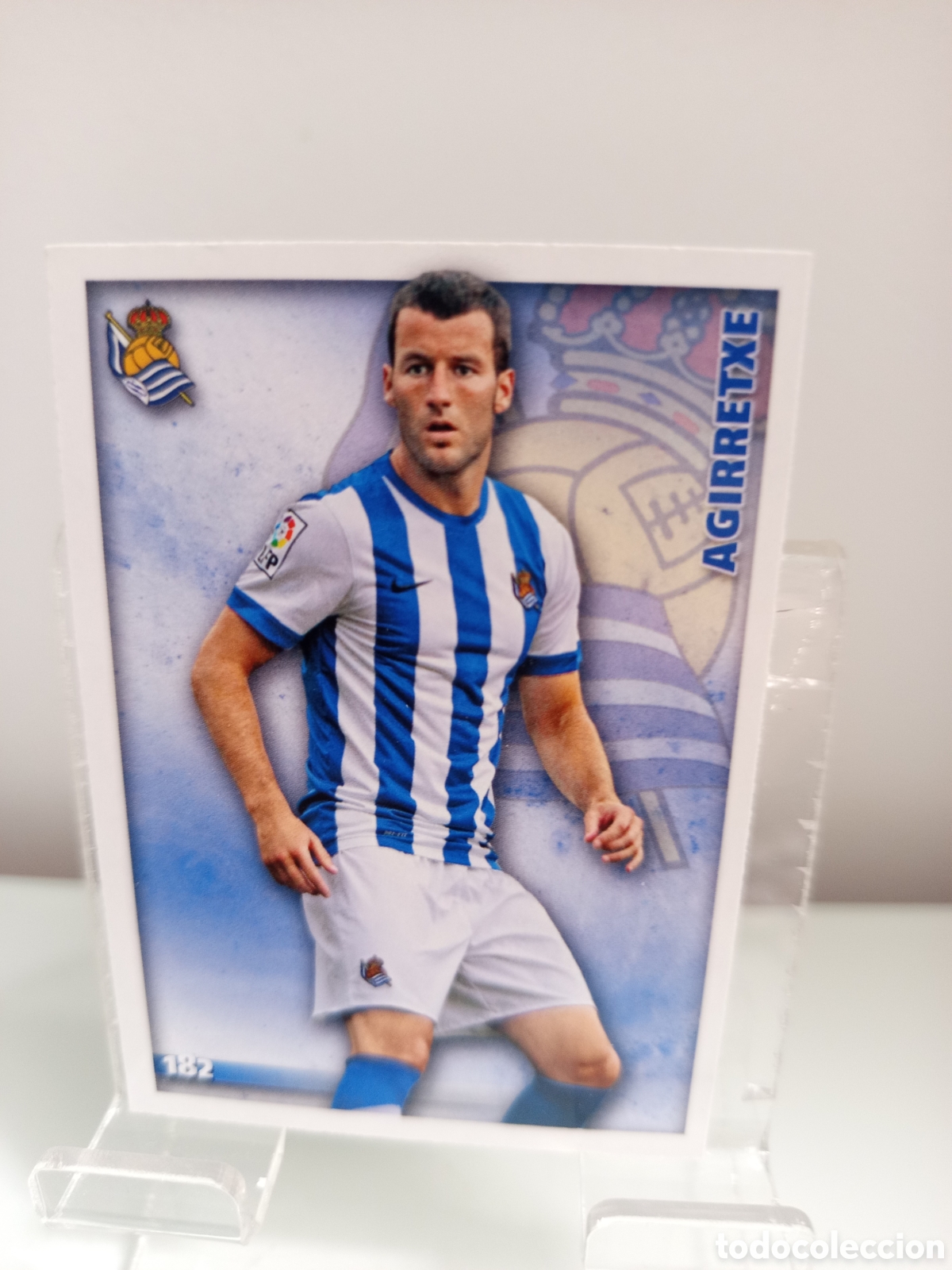 Colecionismo Cromos antigos: ❇️ CROMO ⚽ AGUIRRETXE REAL SOCIEDAD 182 FICHAS LIGA 2015 14 15 2014 2015 MUNDICROMO ❇️