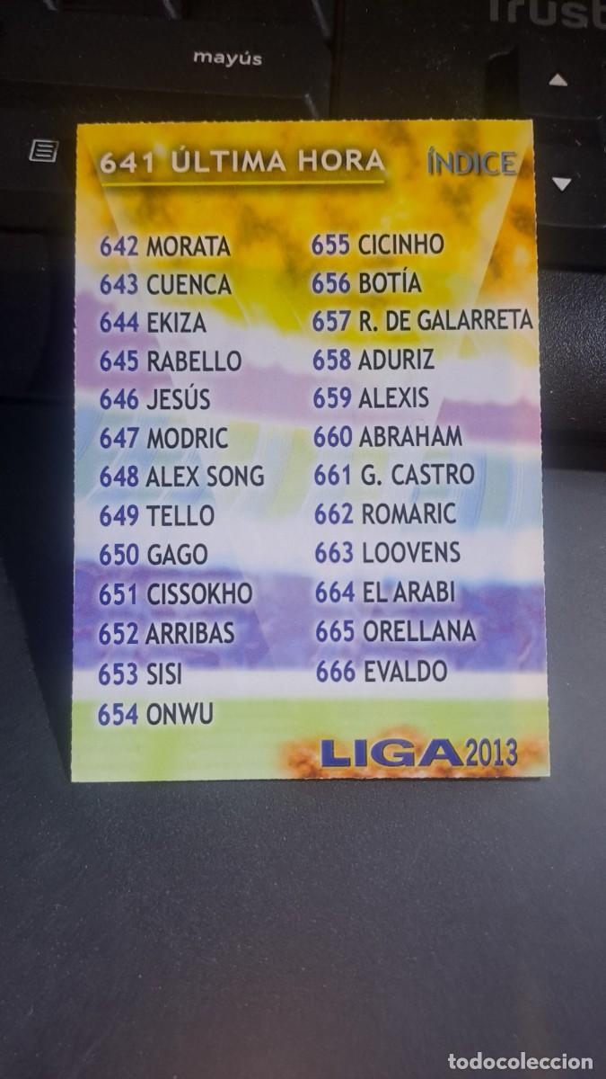 Coleccionismo Cromos antiguos: QUIZ GAME 2013 INDICE ULTIMA HORA UH FICHAS CROMO LIGA 2012 2013 12 13 MUNDICROMO