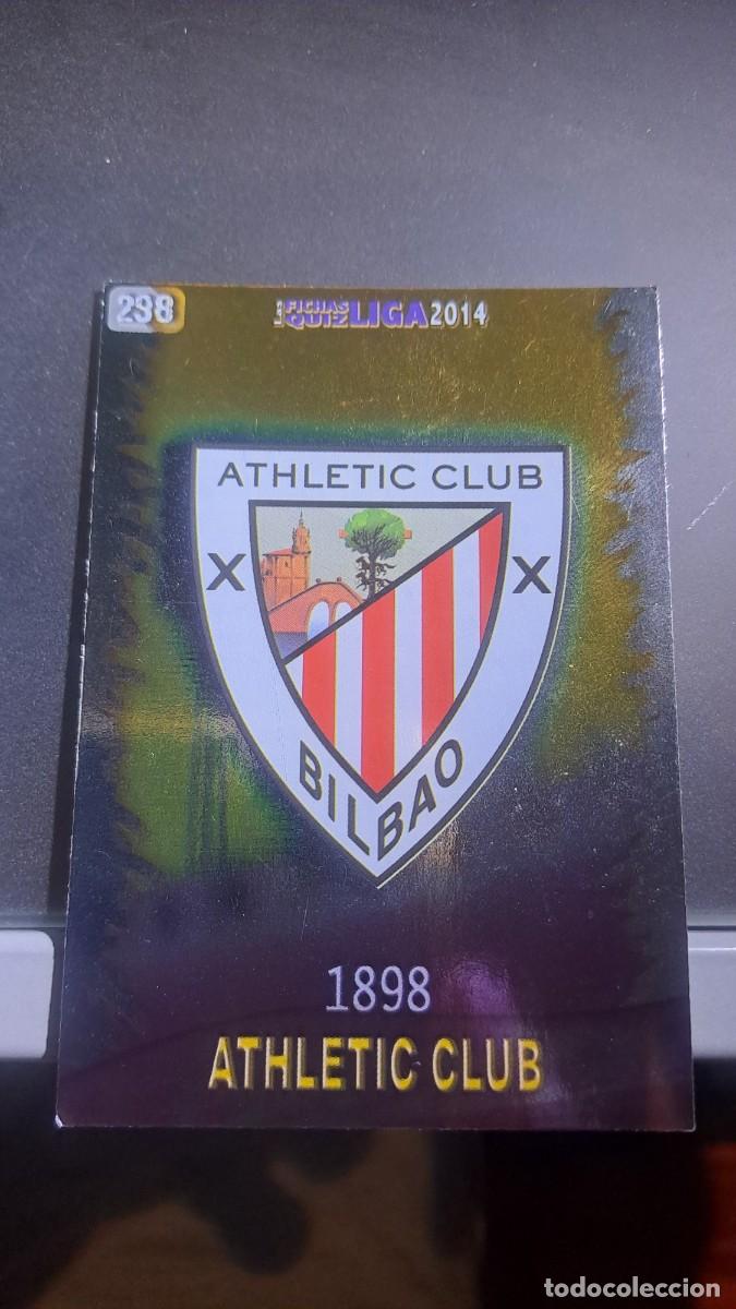 Coleccionismo Cromos antiguos: QUIZ GAME 2014 ESCUDO 298 CON RECUADRO BRILLO ATHLETIC CLUB BILBAO LIGA 2013 2014 13 14 MUNDICROMO