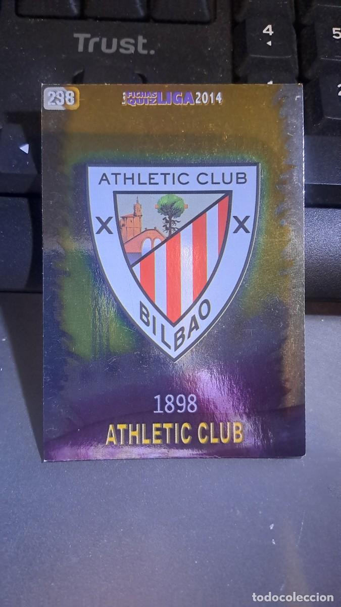 Coleccionismo Cromos antiguos: QUIZ GAME 2014 ESCUDO 298 CON RECUADRO BRILLO ATHLETIC CLUB BILBAO LIGA 2013 2014 13 14 MUNDICROMO