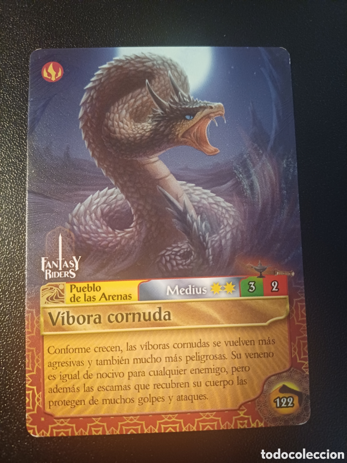 Sammeln alte Sammelbilder: #122 VIBORA CORNUDA MEDIUS FANTASY RIDERS EL RESURGIR DE LOS DRAGONES 2021