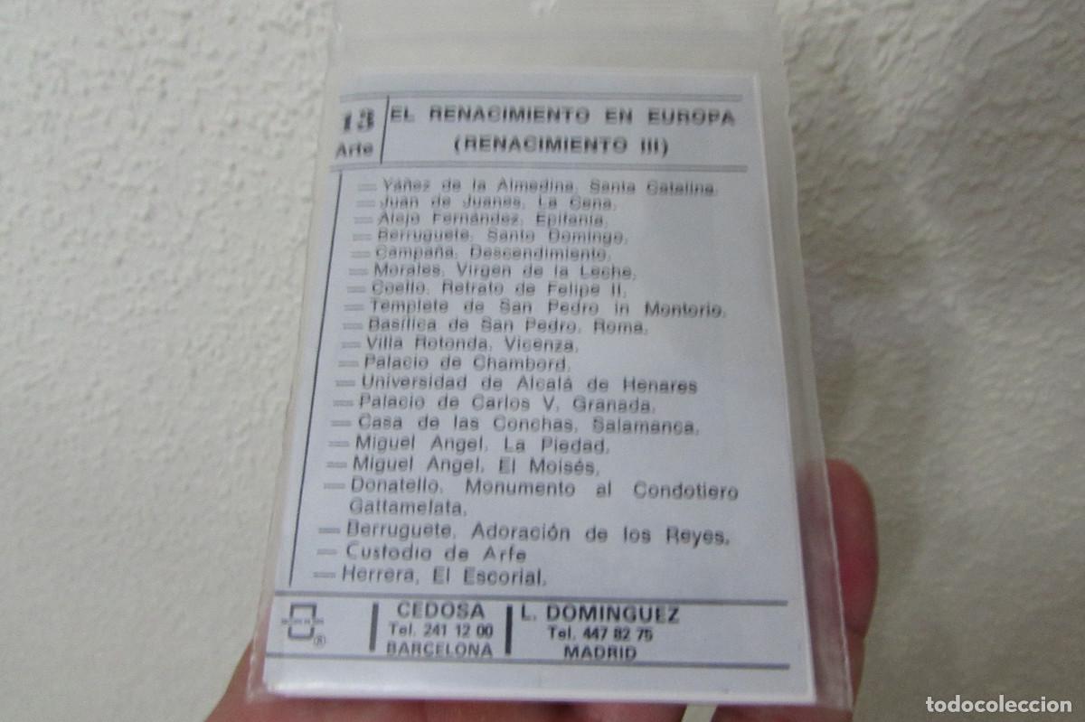 Coleccionismo Cromos antiguos: SOBRE SERIE 13 ARTE (20 CROMOS) - CEDOSA / L. DOMINGUEZ