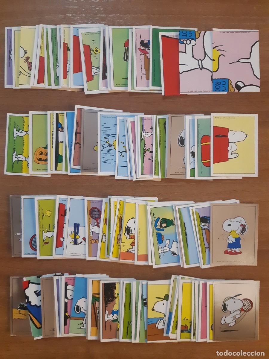 Coleccionismo Cromos antiguos: LOTE 120 CROMOS DIFERENTES COLECCI&Oacute;N I LOVE SNOOPY A&Ntilde;O 1987. NUNCA PEGADOS, SIN PEGAR. SUELTOS