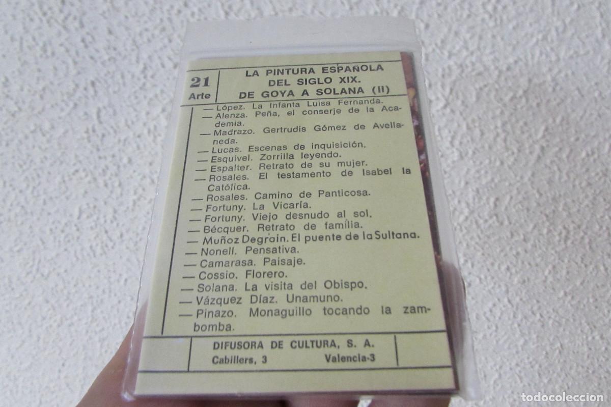 Coleccionismo Cromos antiguos: sobre cromos 21 arte La pintura espa&ntilde;ola del siglo XIX de Goya a Solana