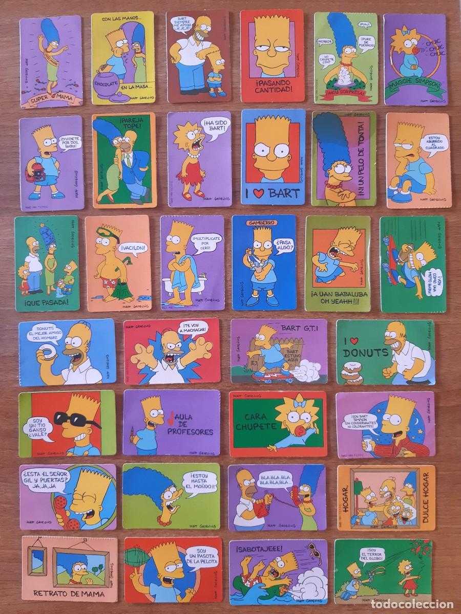 Coleccionismo Cromos antiguos: BOLLYCAO LOTE 34 CROMOS ADHESIVOS DIFERENTES LOS SIMPSONS A&Ntilde;O 1991. NUNCA PEGADOS, SIN PEGAR