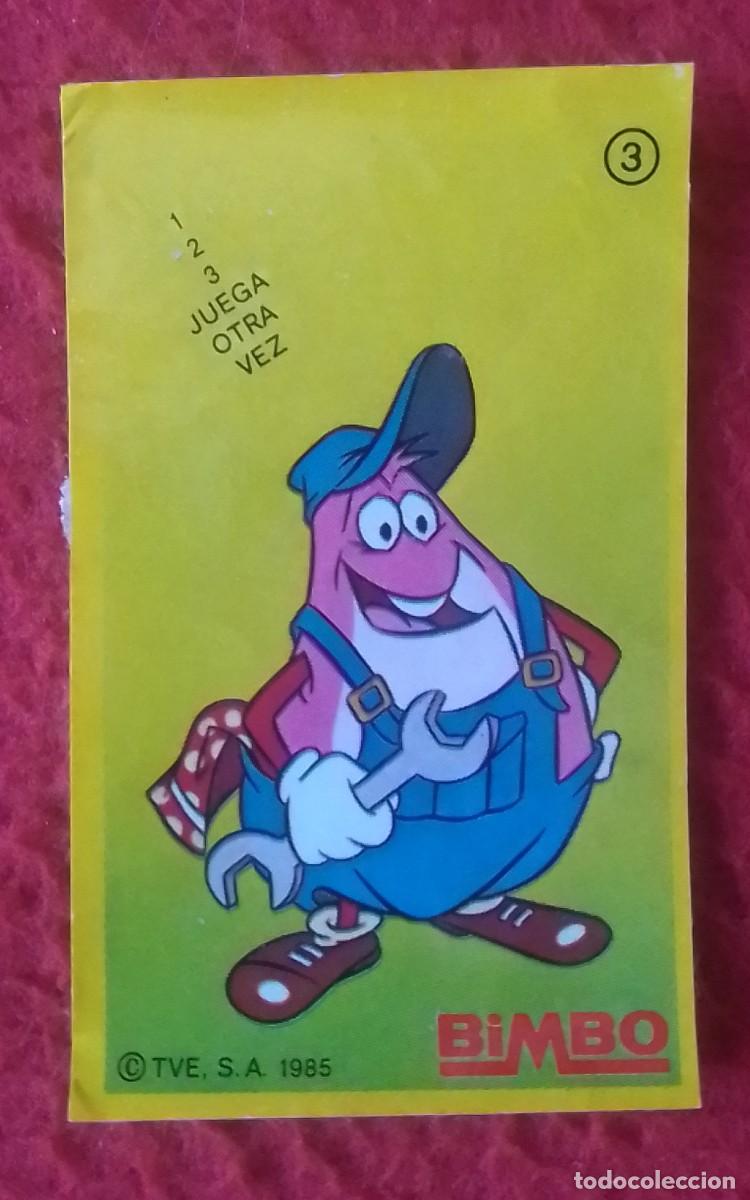 Coleccionismo Cromos antiguos: CROMO 3 BIMBO 1985 PROGRAMA TVE 1 2 3 UN DOS TRES JUEGA RESPONDA OTRA VEZ EL CHOLLO MAYRA G&Oacute;MEZ KEMP