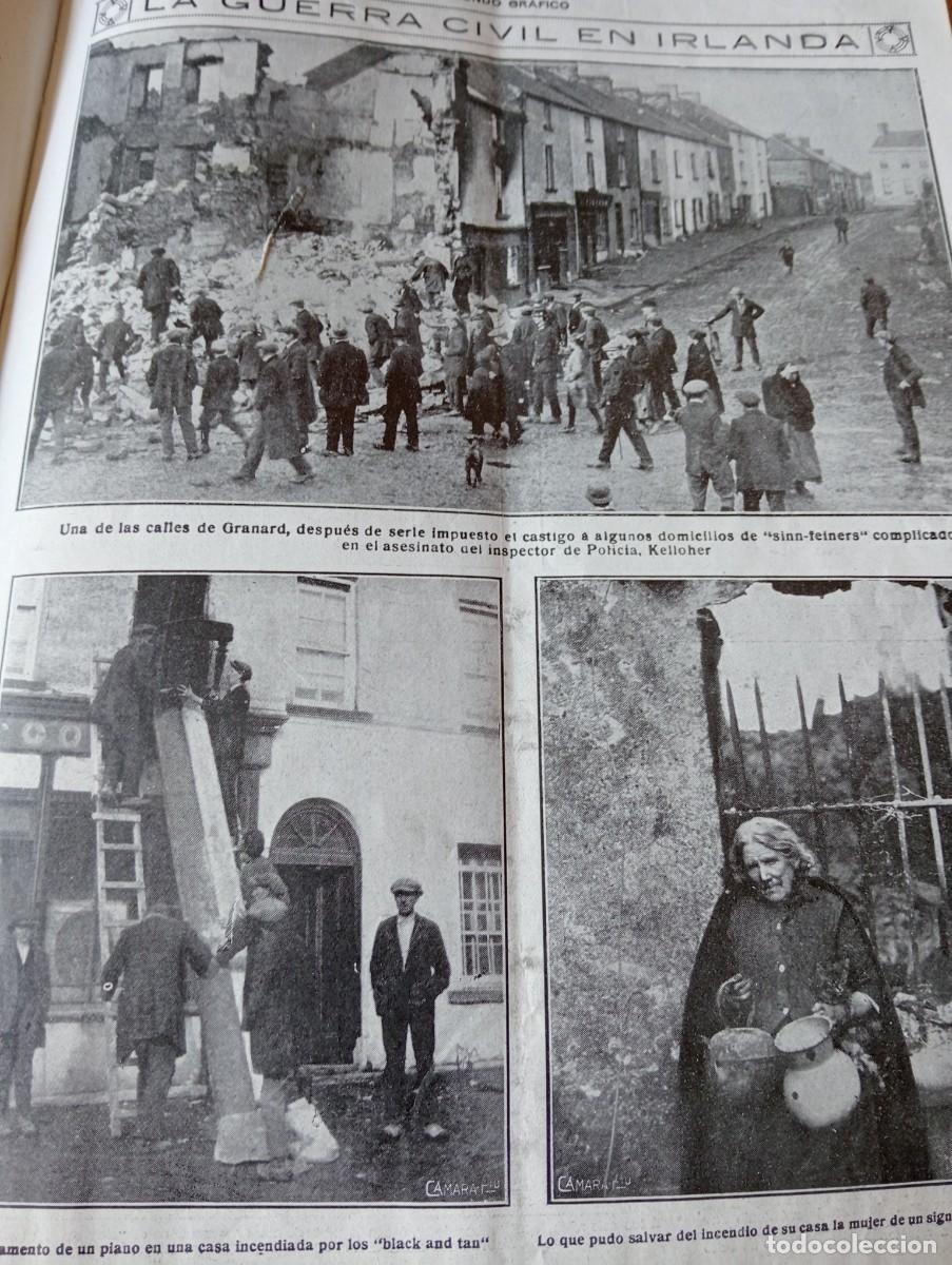 Coleccionismo Cromos antiguos: REVISTA ENTERA A&Ntilde;O 1921 IRLANDA INCENDIO MARQUES DE VILLAMEJOR GUADALAJARA TREN EN HUENEJA GUADIX
