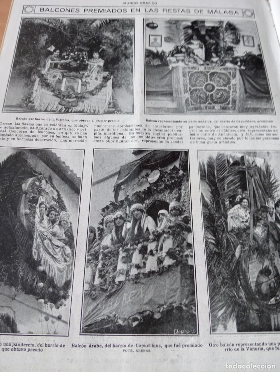 Coleccionismo Cromos antiguos: REVISTA ENTERA A&Ntilde;O 1921 SANATORIO DE VALDELATAS BALCONES FIESTAS DE MALAGA REINA MISS MALAGA
