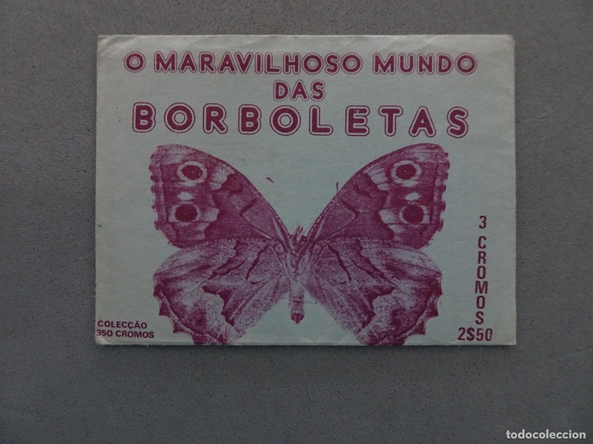 Coleccionismo Cromos antiguos: Sobre cromos sin abrir - cartera cromos cerrada O maravilhoso mundo das borboletas - Coleccion
