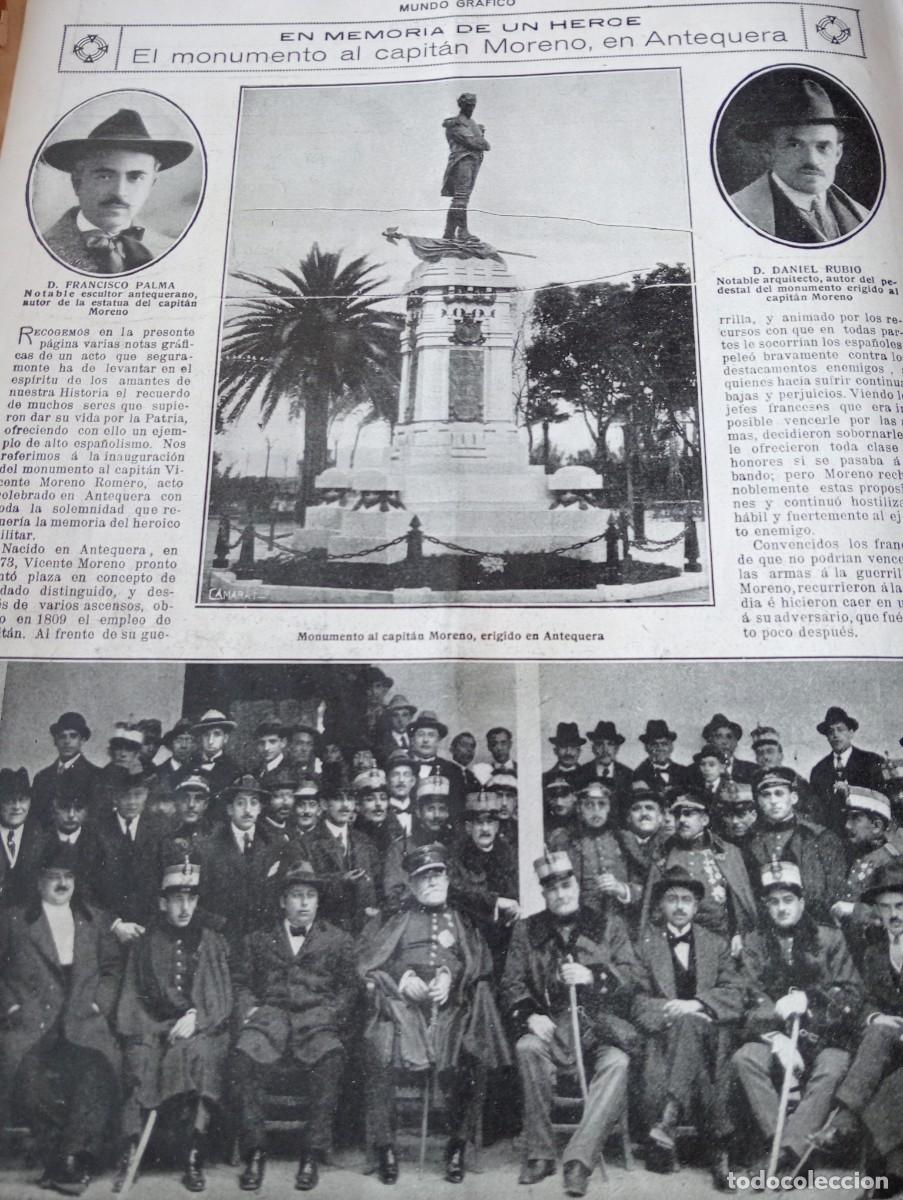 Coleccionismo Cromos antiguos: REVISTA ENTERA A&Ntilde;O 1921 CAPITAN MORENO EN ANTEQUERA CARNAVAL EN GIJON NOVELDA HEROINAS DE SALVORA
