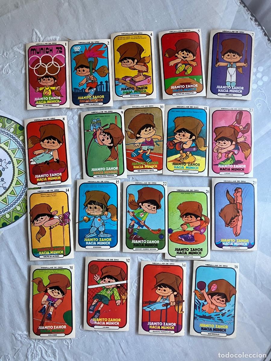 Coleccionismo Cromos antiguos: LOTE 19 CROMOS DIFERENTES PEGATINA ADHESIVA JUANITO ZAHOR HACIA M&Uacute;NICH NUEVOS