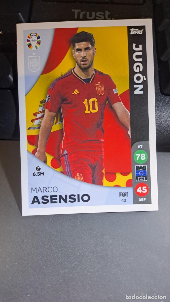 Coleccionismo Cromos antiguos: CROMO MARCO ASENSIO 43 JUGON ESPA&Ntilde;A TOPPS MATCH ATTAX LIDL EURO 2024 GERMANY ALEMANIA