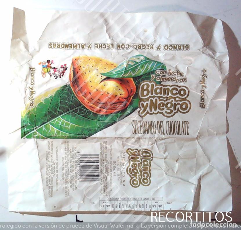 Coleccionismo Cromos antiguos: 1990 MITICO ENVOLTORIO DEL CHOCOLATE BLANCO Y NEGRO CON LOS &Ntilde;I&Ntilde;OS EN LA CARRIOLA