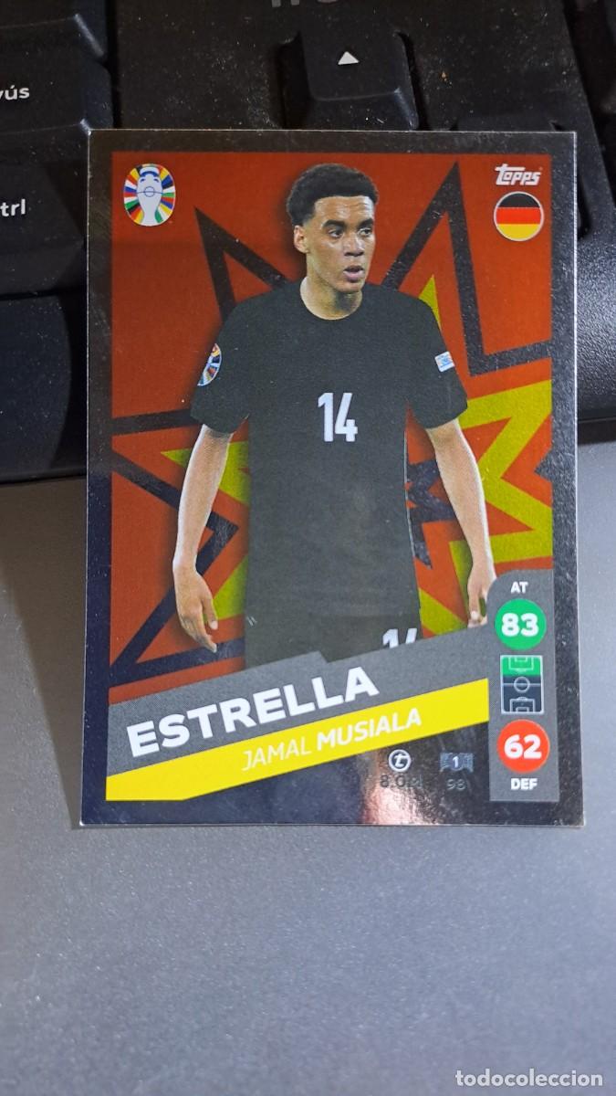 Coleccionismo Cromos antiguos: CROMO JAMAL MUSIALA 98 ESTRELLA ALEMANIA TOPPS MATCH ATTAX LIDL EURO 2024 GERMANY ALEMANIA