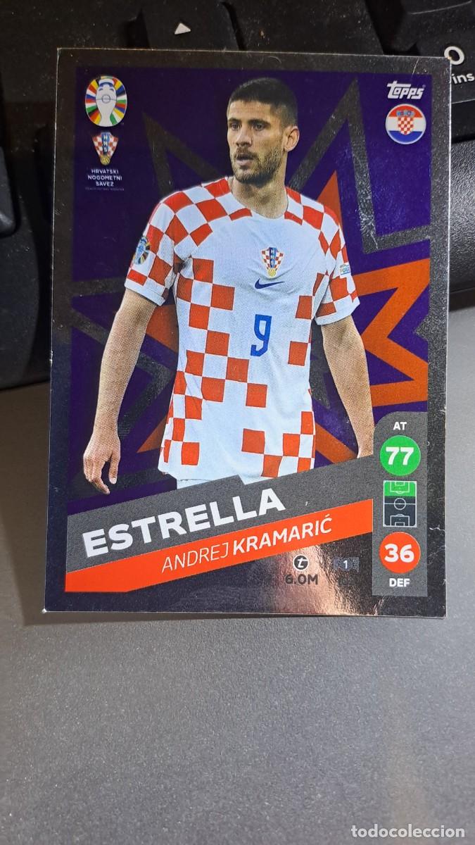 Coleccionismo Cromos antiguos: CROMO ANDREJ KRAMARIC 102 ESTRELLA CROACIA TOPPS MATCH ATTAX LIDL EURO 2024 GERMANY ALEMANIA