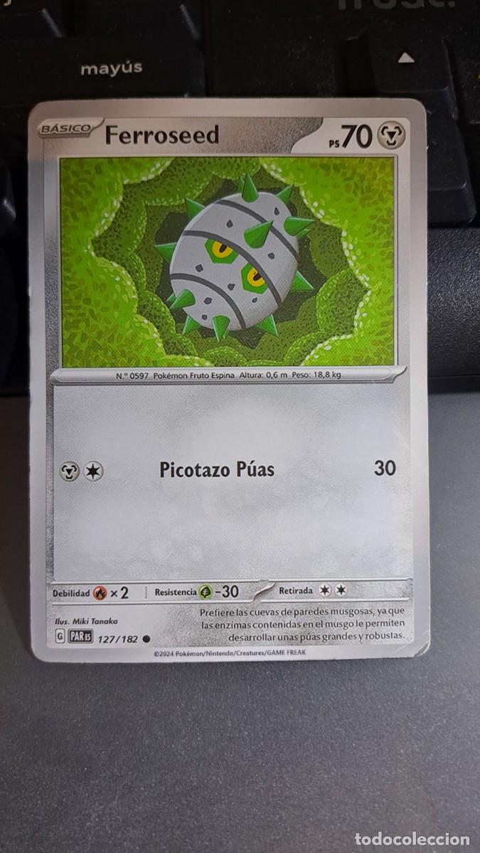 Coleccionismo Cromos antiguos: CROMO CARTA CARD FERROSEED 127/182 POKEMON 2024