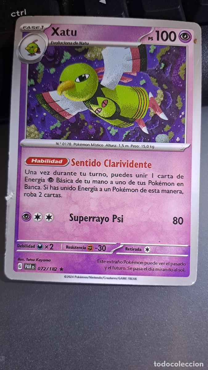 Coleccionismo Cromos antiguos: CROMO CARTA CARD XATU 72/182 POKEMON 2024