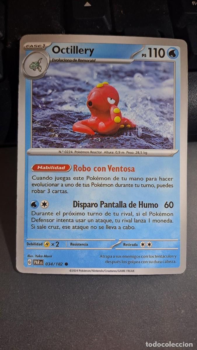 Coleccionismo Cromos antiguos: CROMO CARTA CARD OCTILLERY 34/182 POKEMON 2024