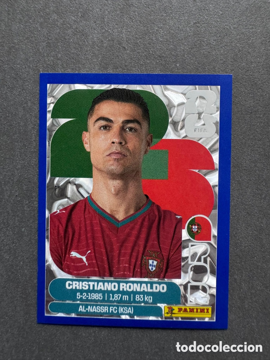 Coleccionismo Cromos antiguos: Panini World Cup 2026 Cristiano Ronaldo Gold Crumple POR15 Parallel Blue
