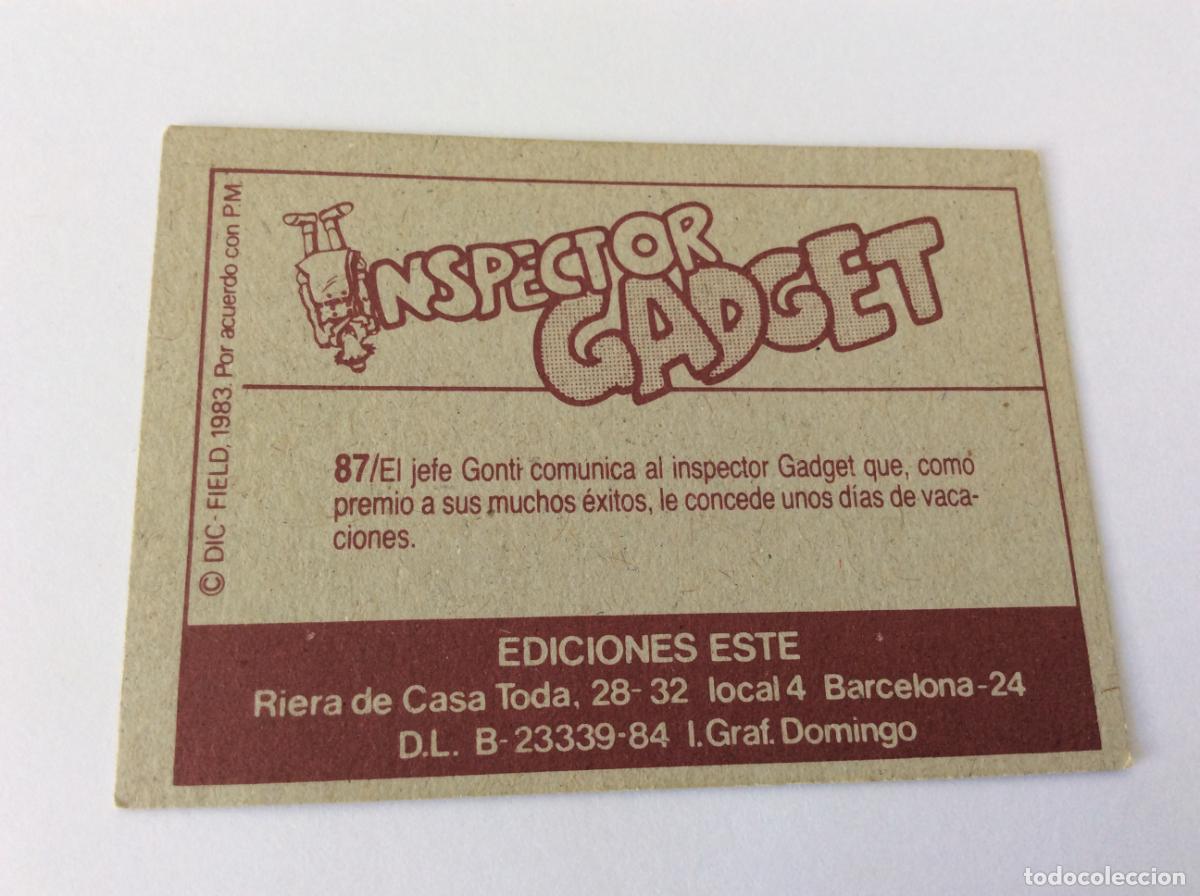 Coleccionismo cromos antiguos: Cromo 87 El inspector Gadget 1983 Ediciones Este 83 - Foto 2
