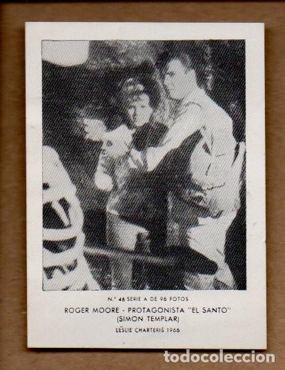 Coleccionismo Cromos antiguos: ANTIGUO CROMO ROGER MOORE - EL SANTO N&ordm; 46. LESLIE CHARTERIS 1966. NUEVO, SIN PEGAR.