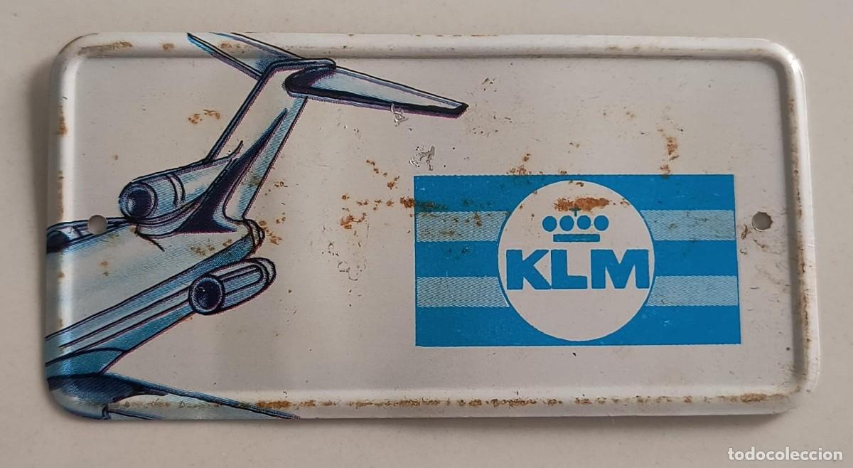 Coleccionismo Cromos antiguos: CHAPA MET&Aacute;LICA N&ordm; 3 KLM ROYAL DUTCH AIRLINES - AEROM&Eacute;XICO - BIMBO - 1970
