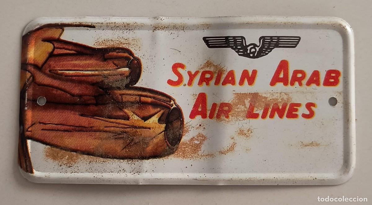 Coleccionismo Cromos antiguos: CHAPA MET&Aacute;LICA N&ordm; 14 SYRIAN ARAB AIRLINES - AEROM&Eacute;XICO - BIMBO - 1970