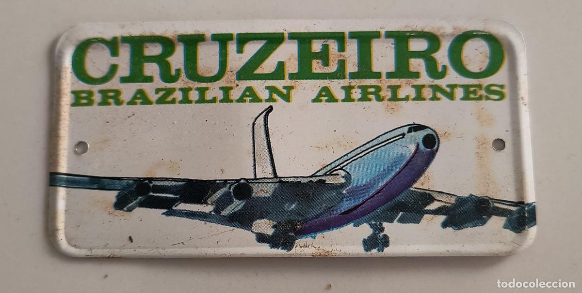 Coleccionismo Cromos antiguos: CHAPA MET&Aacute;LICA N&ordm; 18 CRUZEIRO DO SUL - AEROM&Eacute;XICO - BIMBO - 1970